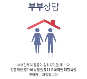 부부상담 - 부부관계의 갈등이 심화되었을 때 보다 전문적인 평가와 상담을 통해 효과적인 해결책을 찾아가는 과정입니다.